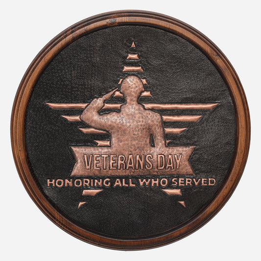 Copper Veterans Day Sign