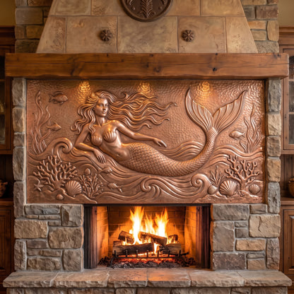 Mermaid Copper Kitchen Backsplash