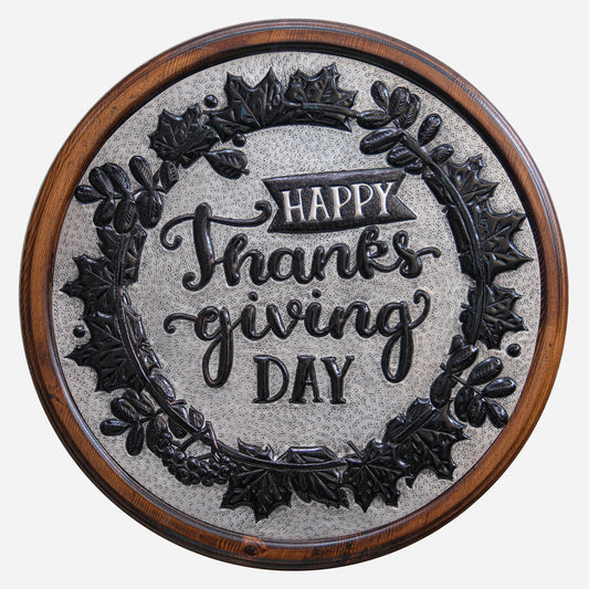 "Happy Thanksgiving Day" Copper Sign