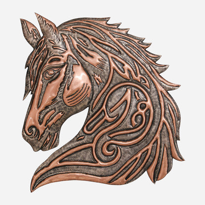 Copper Horse Head Wall Art (Silver&Copper Color)