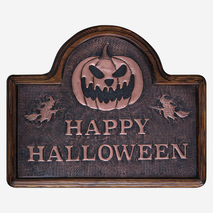 Copper "Happy Halloween" Sign