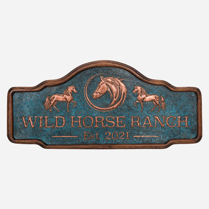 Copper Wild Horse Ranch Sign