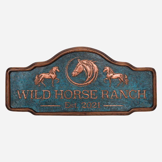 Copper Wild Horse Ranch Sign