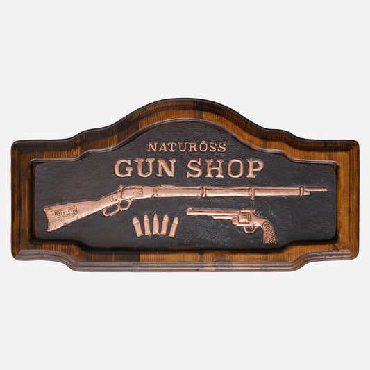 Copper Gun Shop Sign