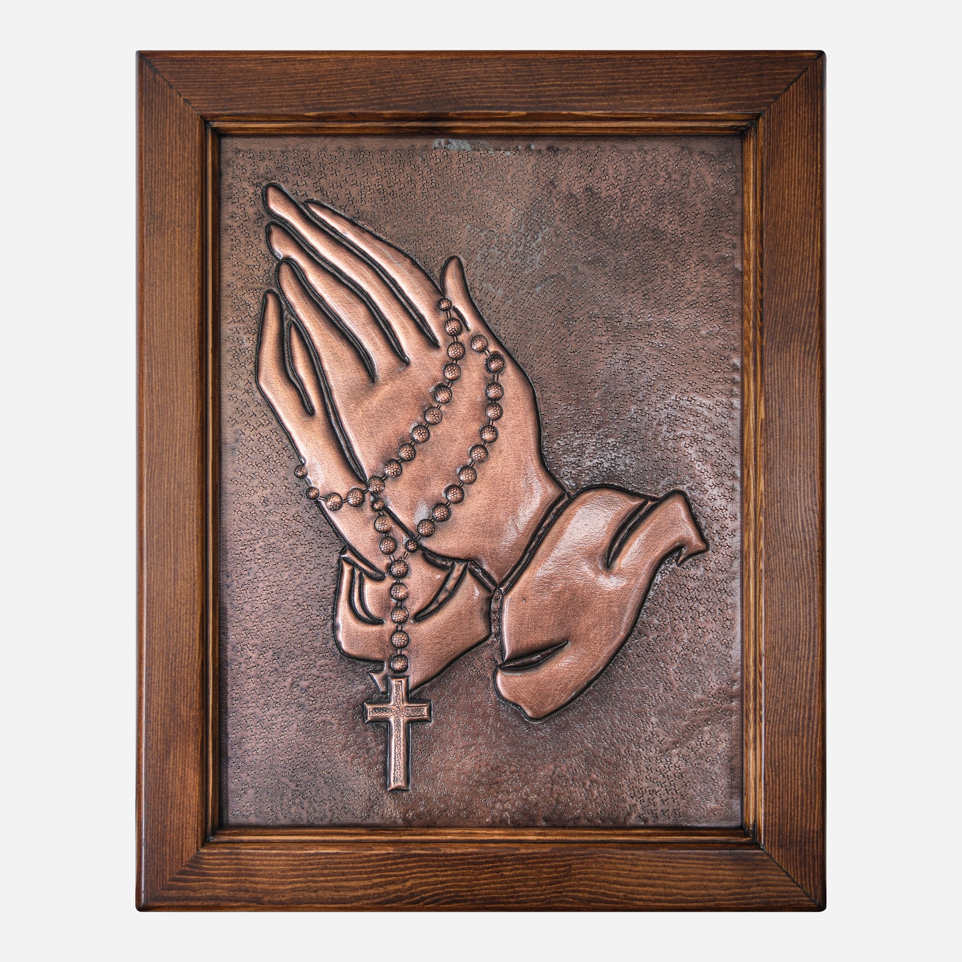Framed Copper Artwork (Praying Hands)