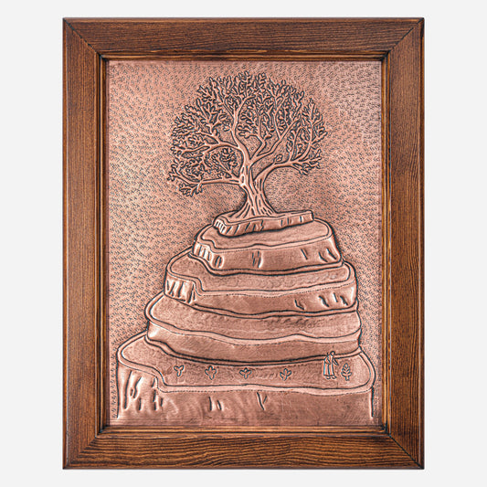 Framed Copper Artwork (Parable of the Mustard Seed)