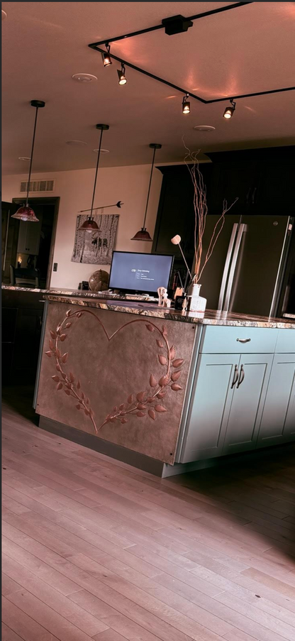 Branching Heart Copper Backsplash