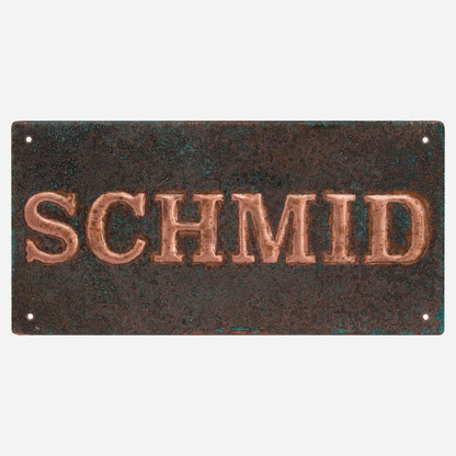 Custom Copper Wall Name Plate - Natuross