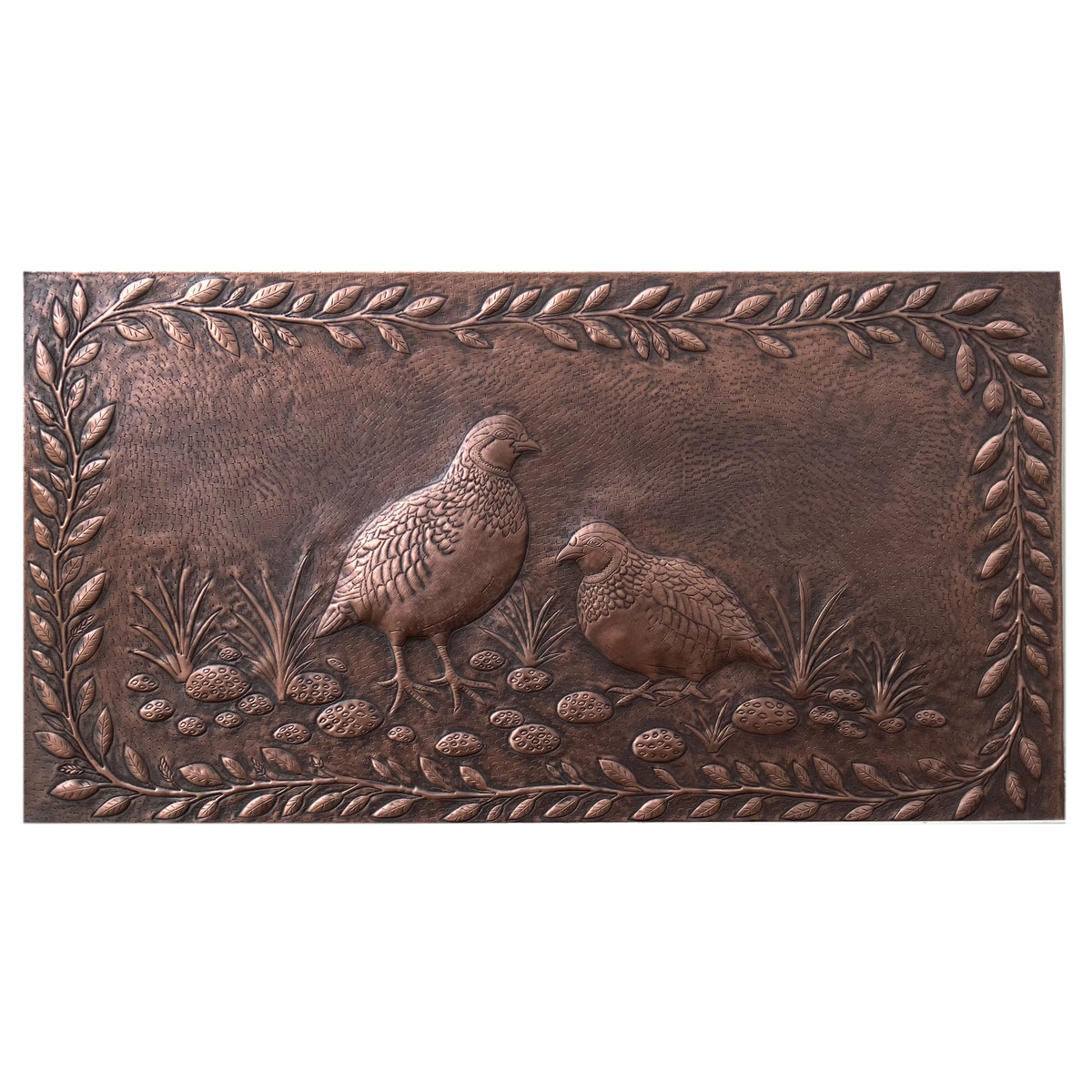 Two Quail Copper Kitchen Backsplash