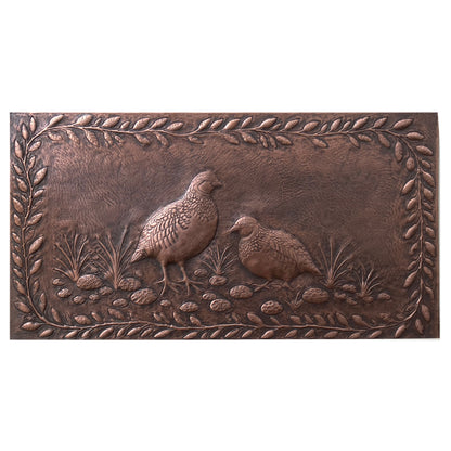 Two Quail Copper Kitchen Backsplash