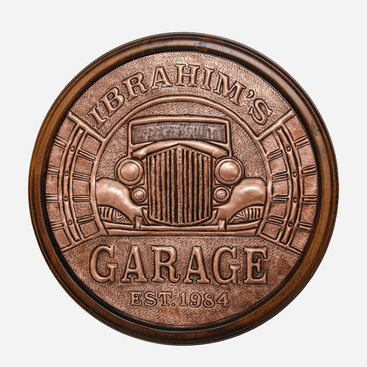 Copper Garage Sign