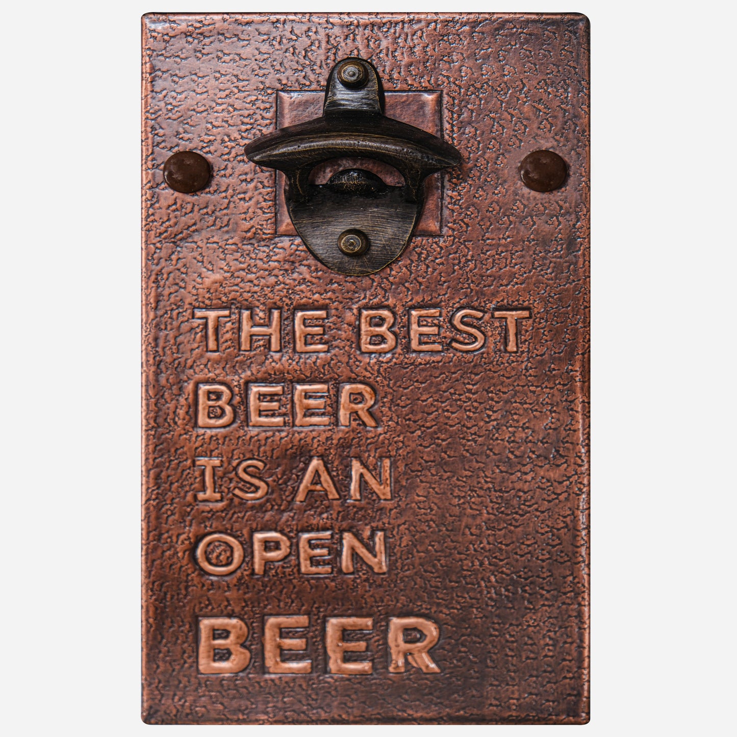 Copper Bottle Opener (Personalized, Brown Patina)