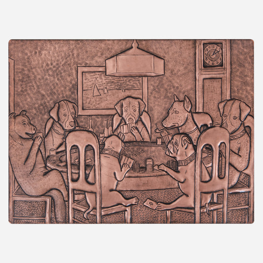 Dogs Playing Poker Reproduction Copper Wall Art 11.8x15.7"