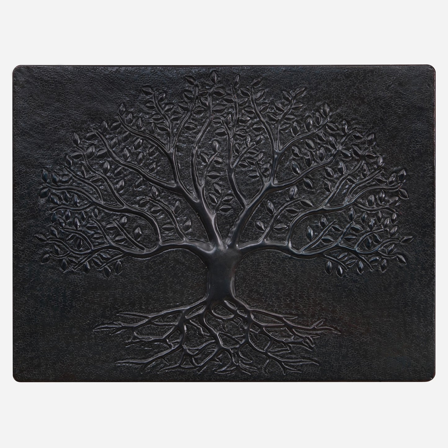 Copper Tree with Roots Kitchen Backsplash Tile 11.8"x15.7" Black