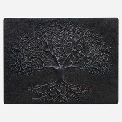 Copper Tree with Roots Kitchen Backsplash Tile 11.8"x15.7" Black - Natuross