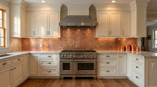 Copper Range Hood Wall Backsplash