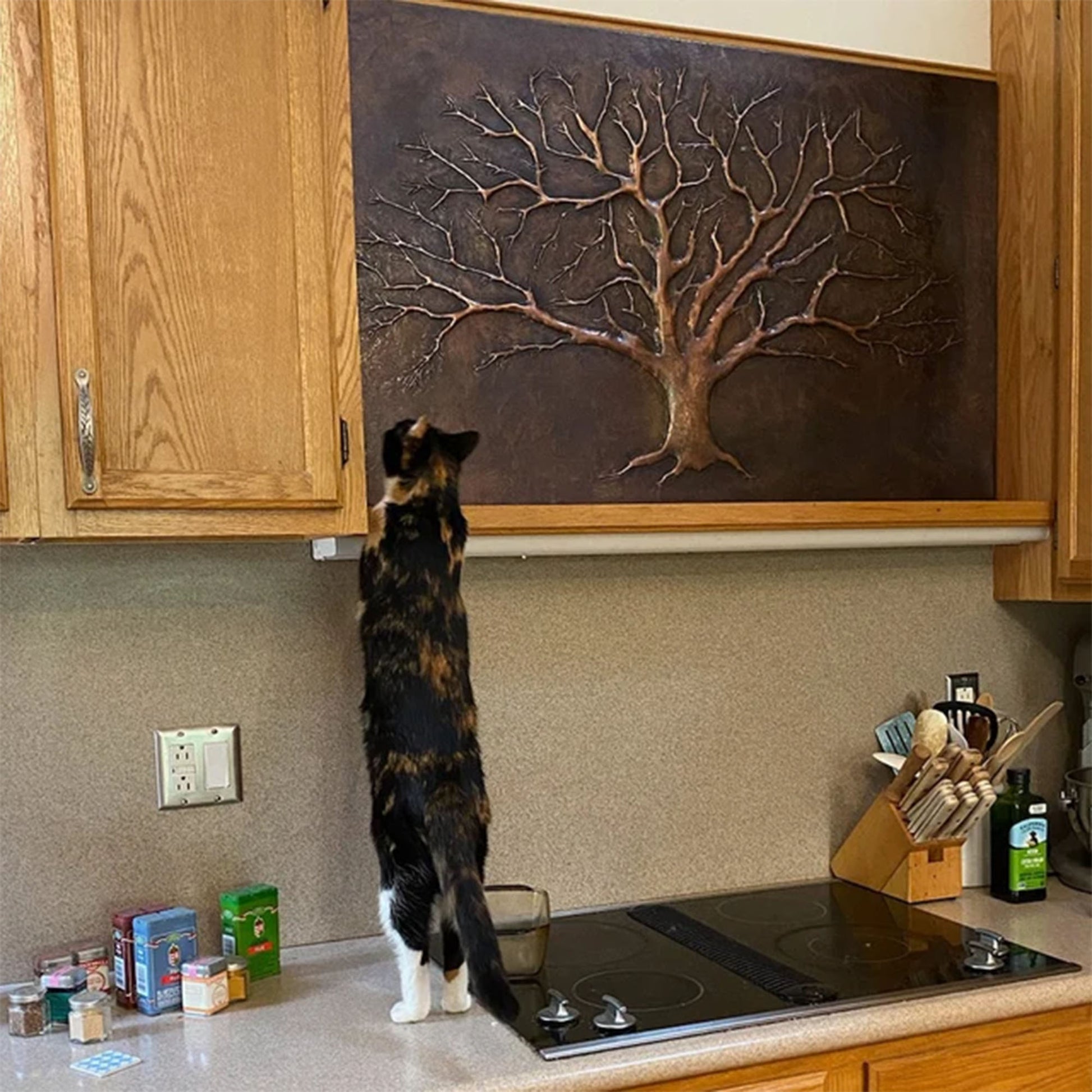 Eternal Tree Copper Backsplash in Brown - Natuross