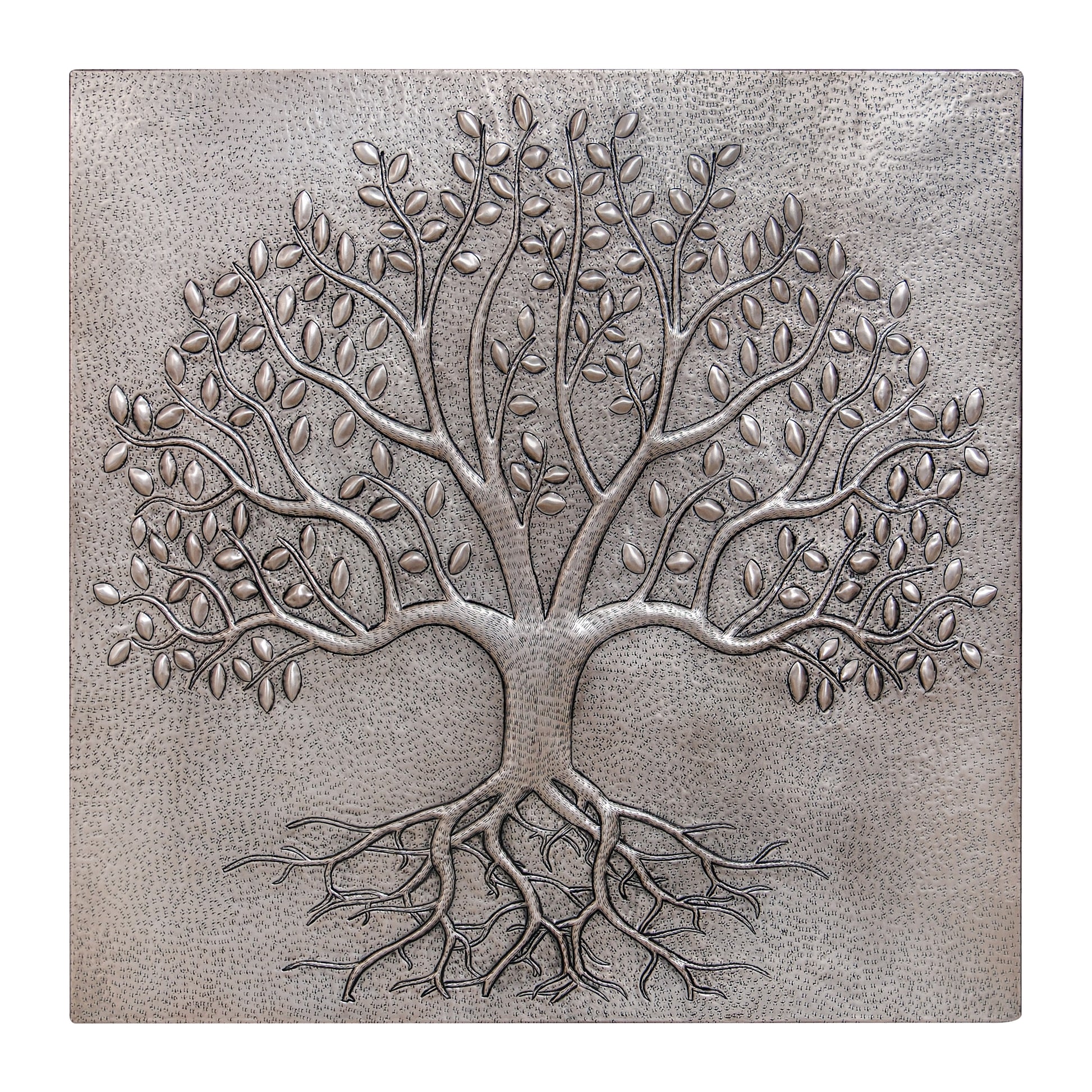 Gray Tree With Roots Copper Backsplash | Metallic Handmade Copper Kitchen Backsplash Panel - Natuross