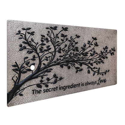 Gray & Black Copper Tree Branches Backsplash | Modern Copper Kitchen Backsplash Panel - Natuross