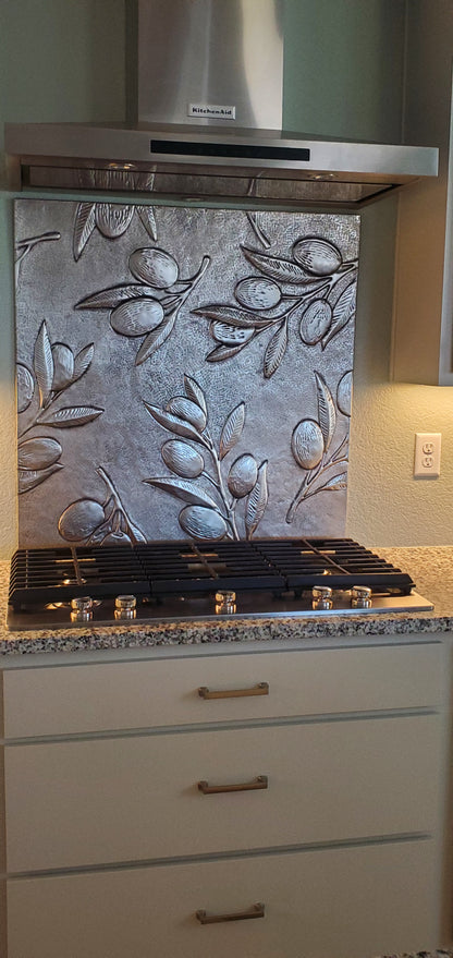 Olive Branch Copper Backsplash
