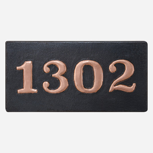 Copper House Number Plaque