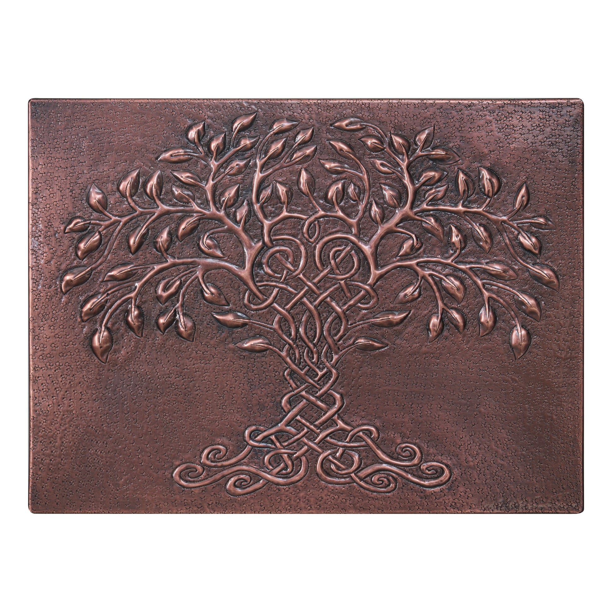 Tree of Life Copper Backsplash – Brown Patina | Handmade Celtic Inspired Kitchen Wall Tile - Natuross