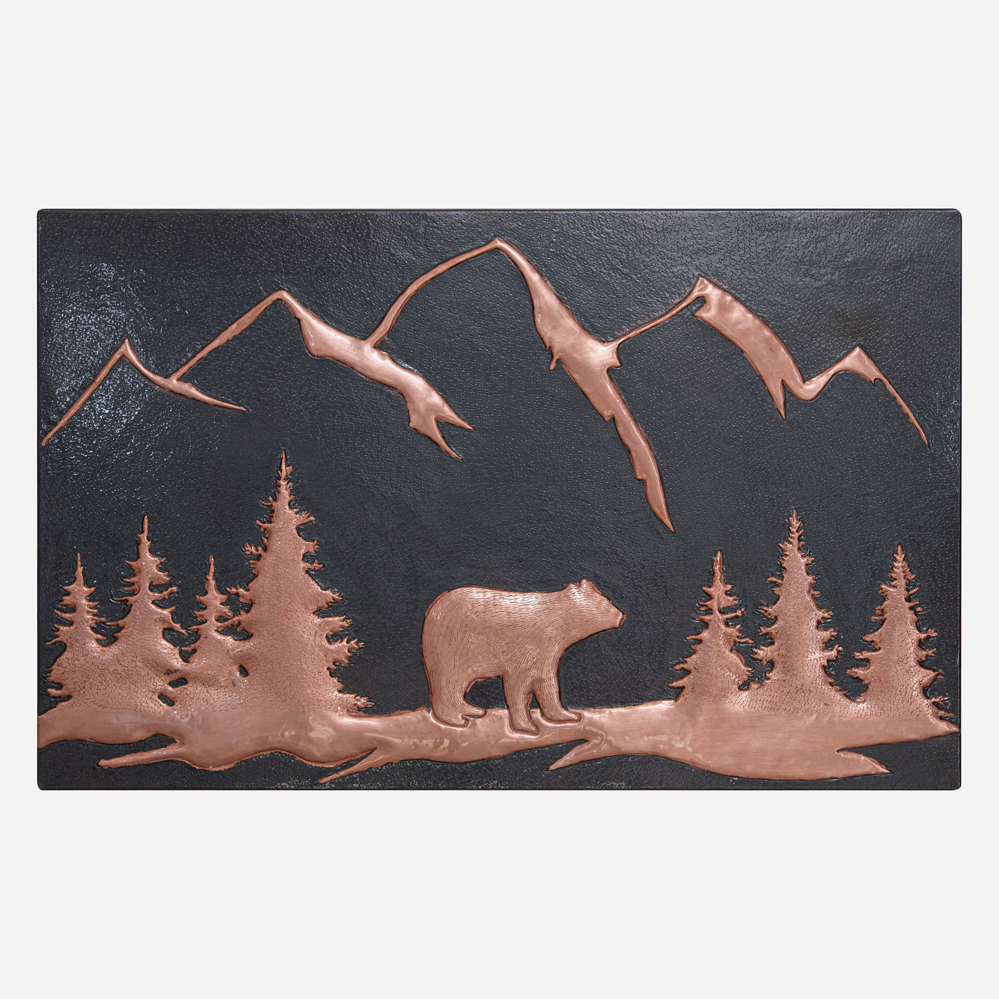 Copper Backsplash Tile (Bear Scene, Black Color) - Natuross