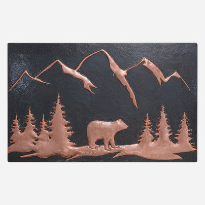 Copper Backsplash Tile (Bear Scene, Black Color) - Natuross