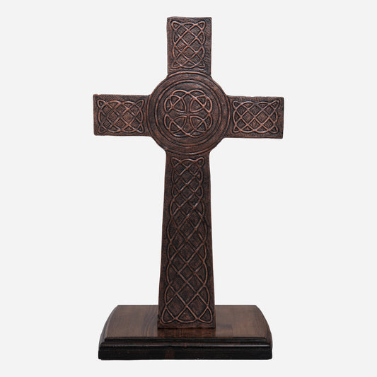 Celtic Cross Copper Sculpture
