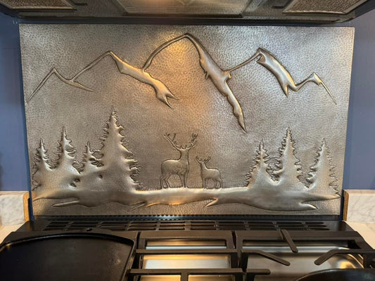 Gray Deer Copper Backsplash