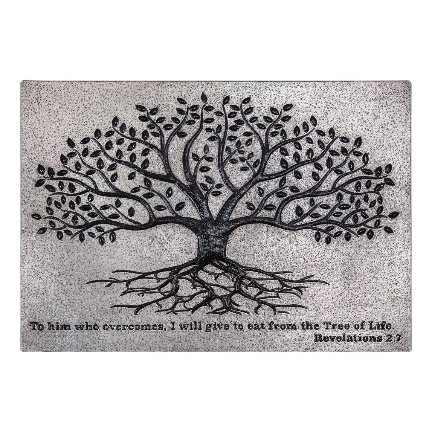 Gray & Black Tree With Roots Backsplash | Contemporary Handmade Copper Kitchen Backsplash Panel - Natuross