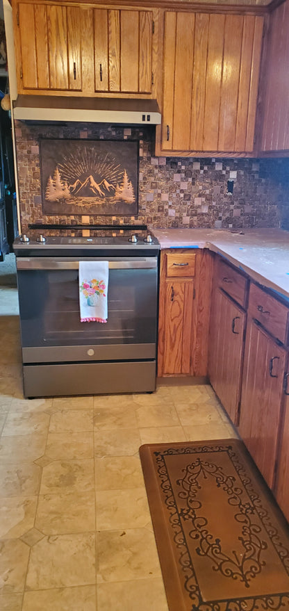 Black Mountain Sunrise Copper Backsplash