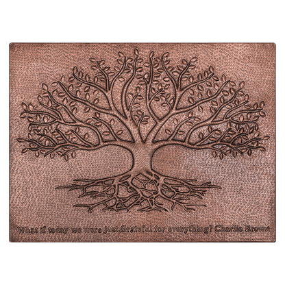 Copper Tree With Roots Backsplash | Handmade Symbolic Copper Kitchen Backsplash Panel - Natuross