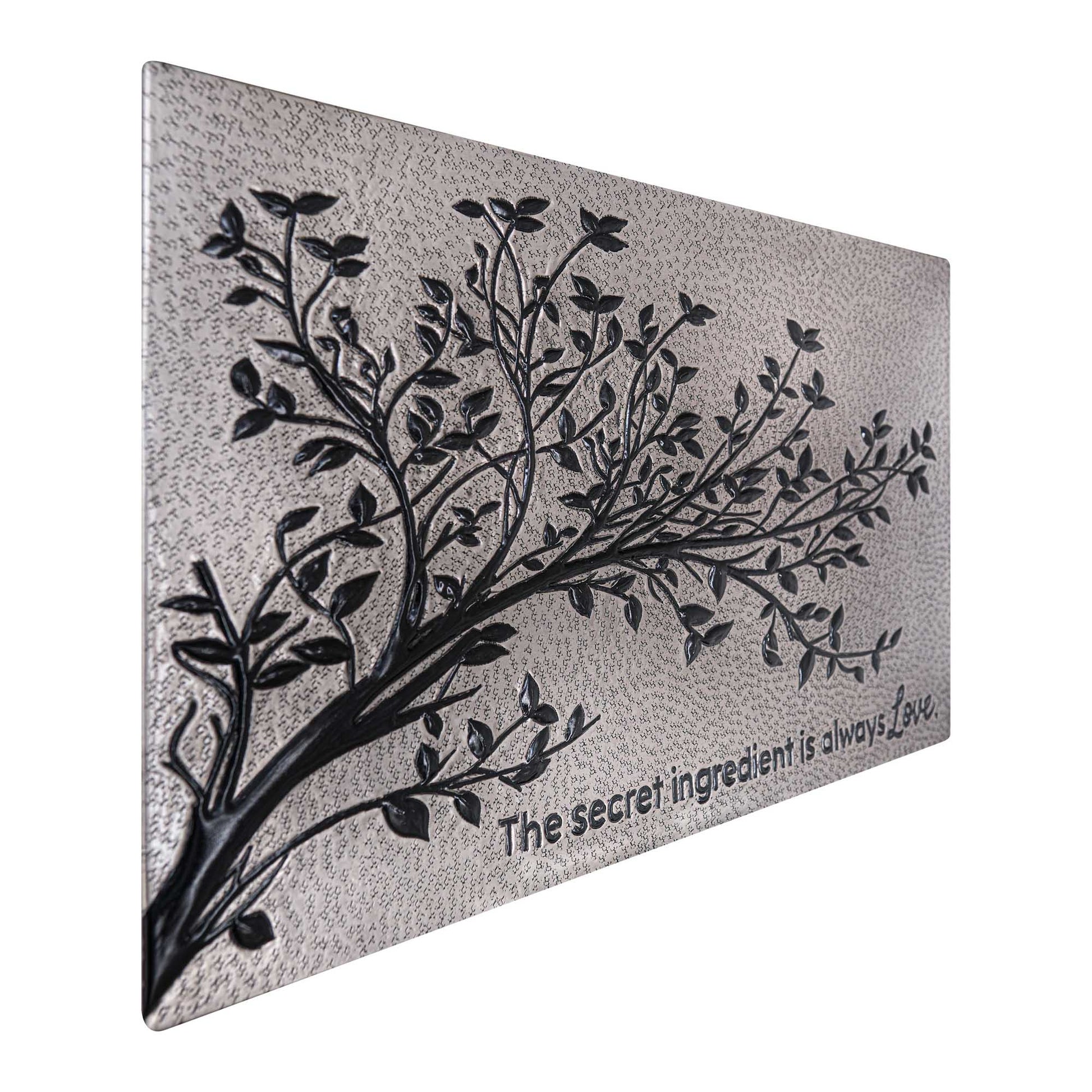 Gray & Black Copper Tree Branches Backsplash | Modern Copper Kitchen Backsplash Panel - Natuross