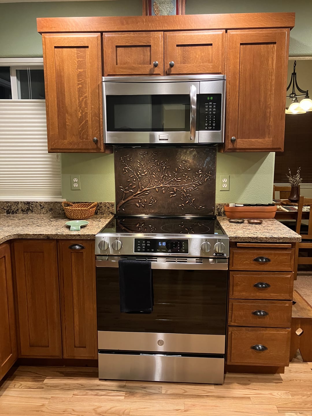 Rustic Brown Copper Tree Branches Backsplash