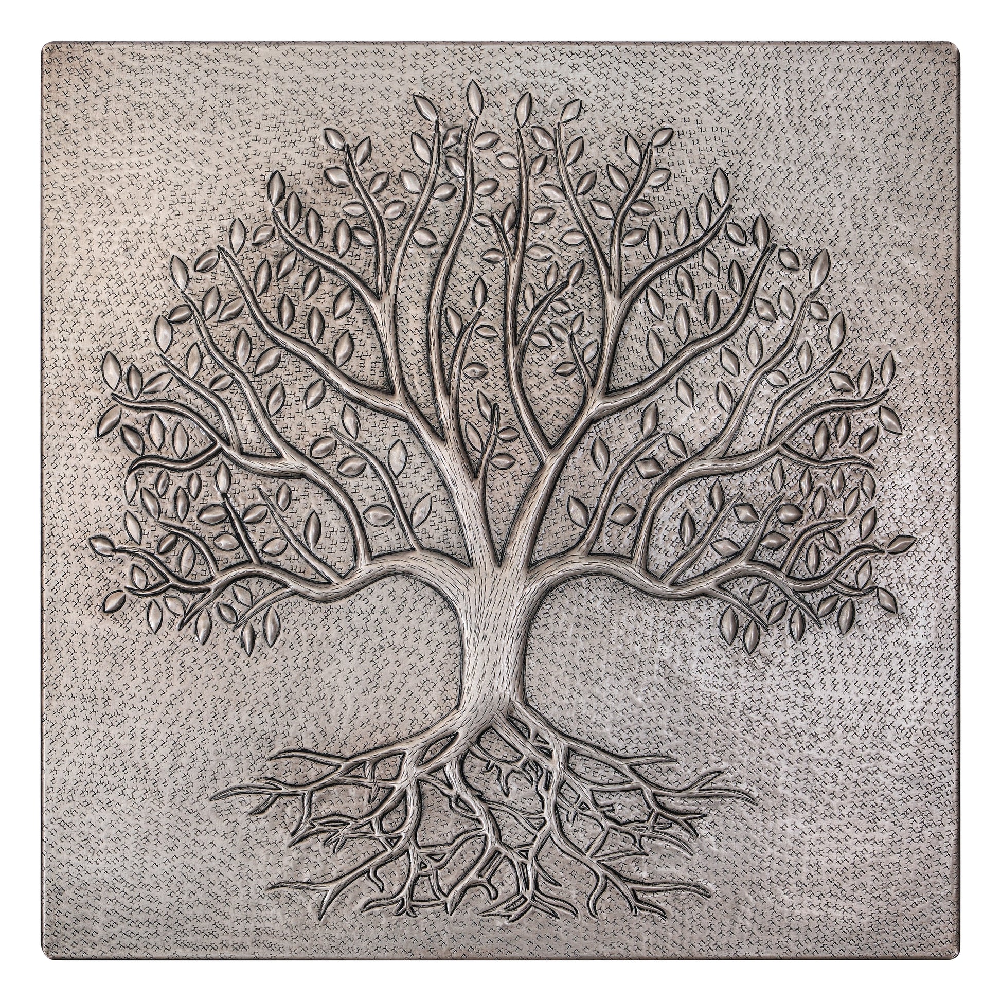Gray Tree With Roots Copper Backsplash | Metallic Handmade Copper Kitchen Backsplash Panel - Natuross