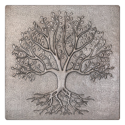 Gray Tree With Roots Copper Backsplash | Metallic Handmade Copper Kitchen Backsplash Panel - Natuross