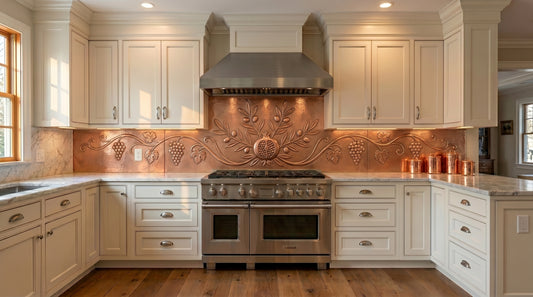 Copper Panoramic Kitchen Backsplash