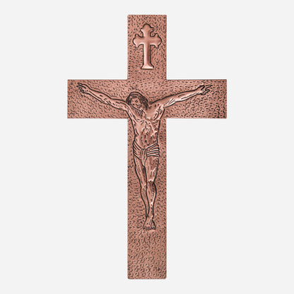 Copper Crucifix Wall Sculpture