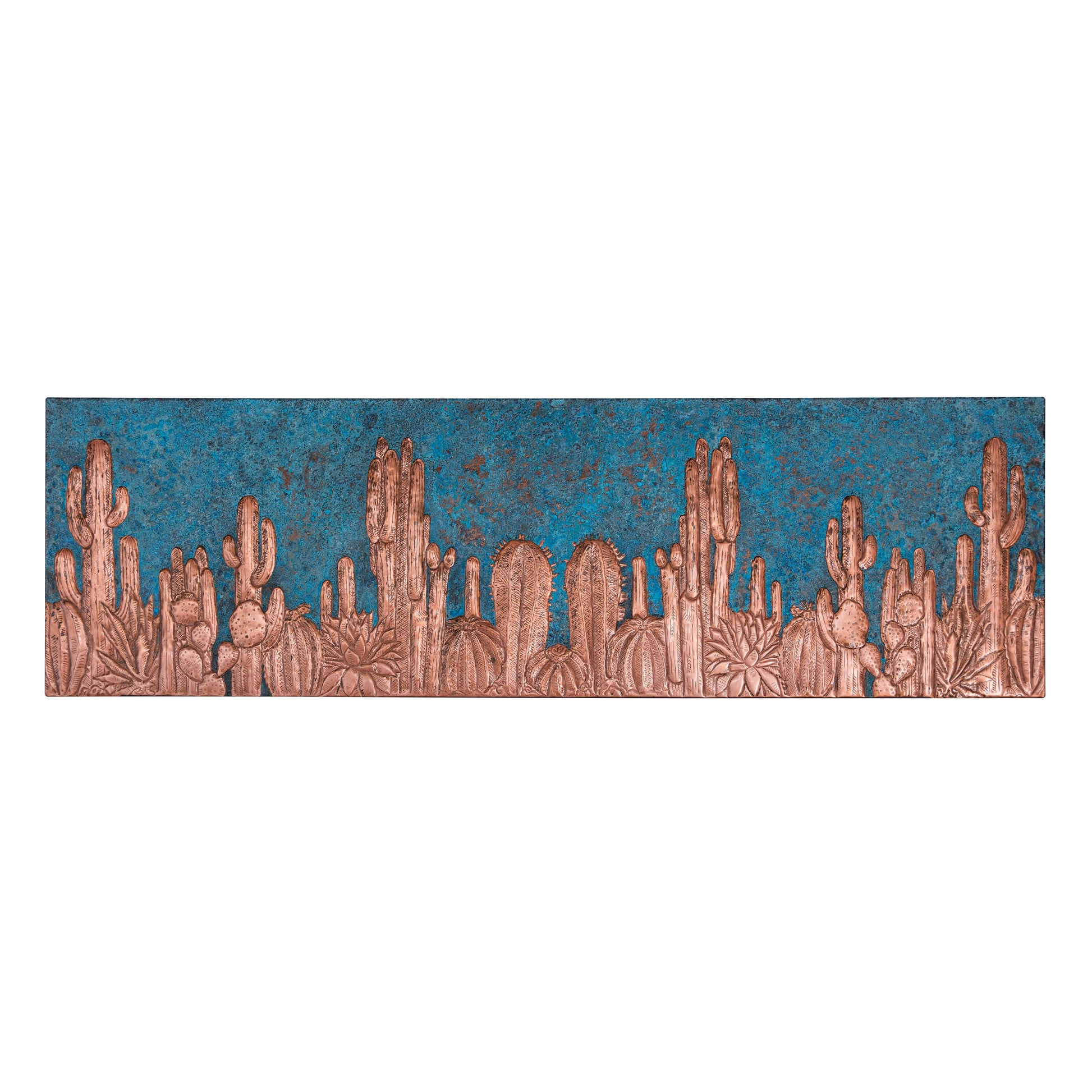 Cacti Blue Copper Kitchen Backsplash - Natuross