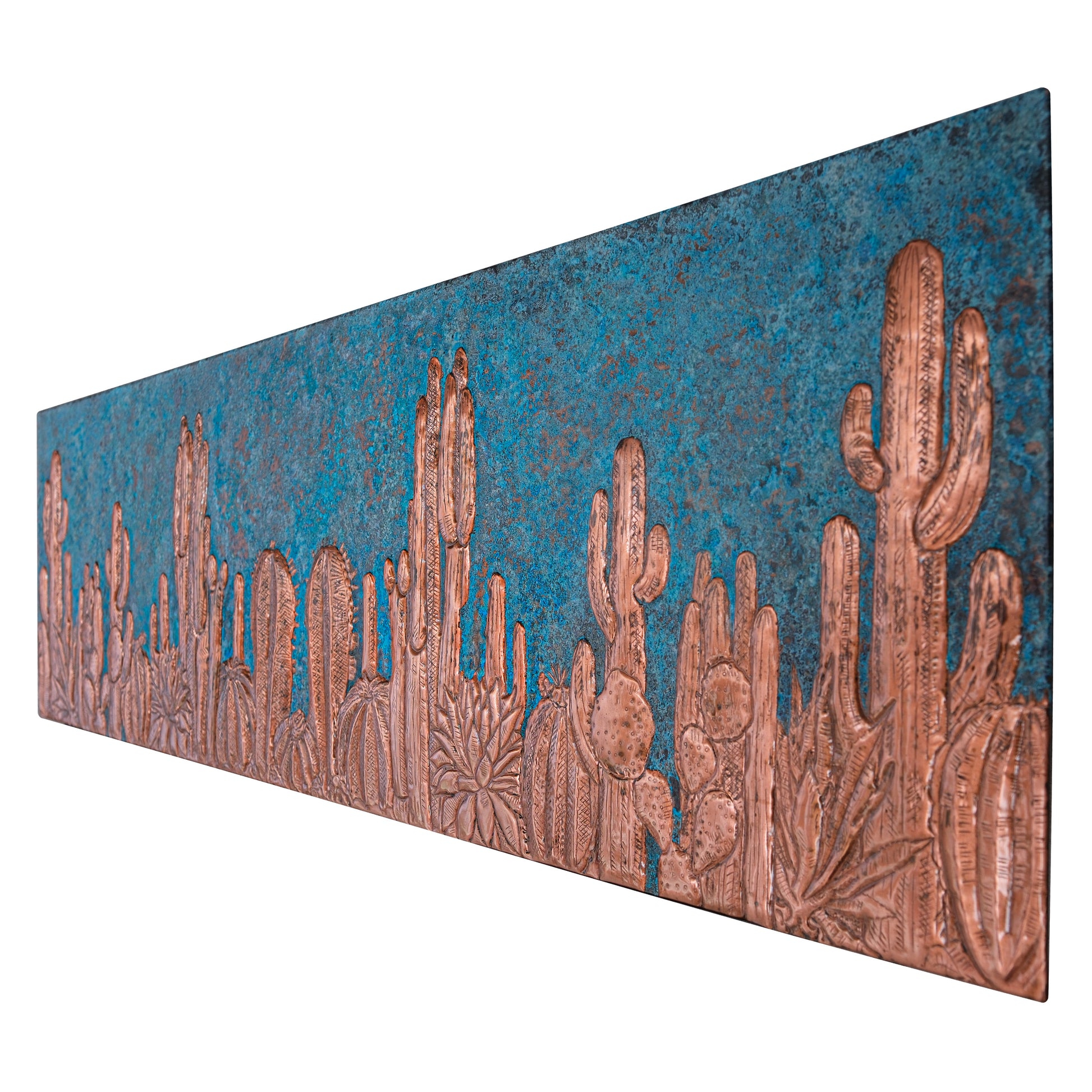 Cacti Blue Copper Kitchen Backsplash - Natuross