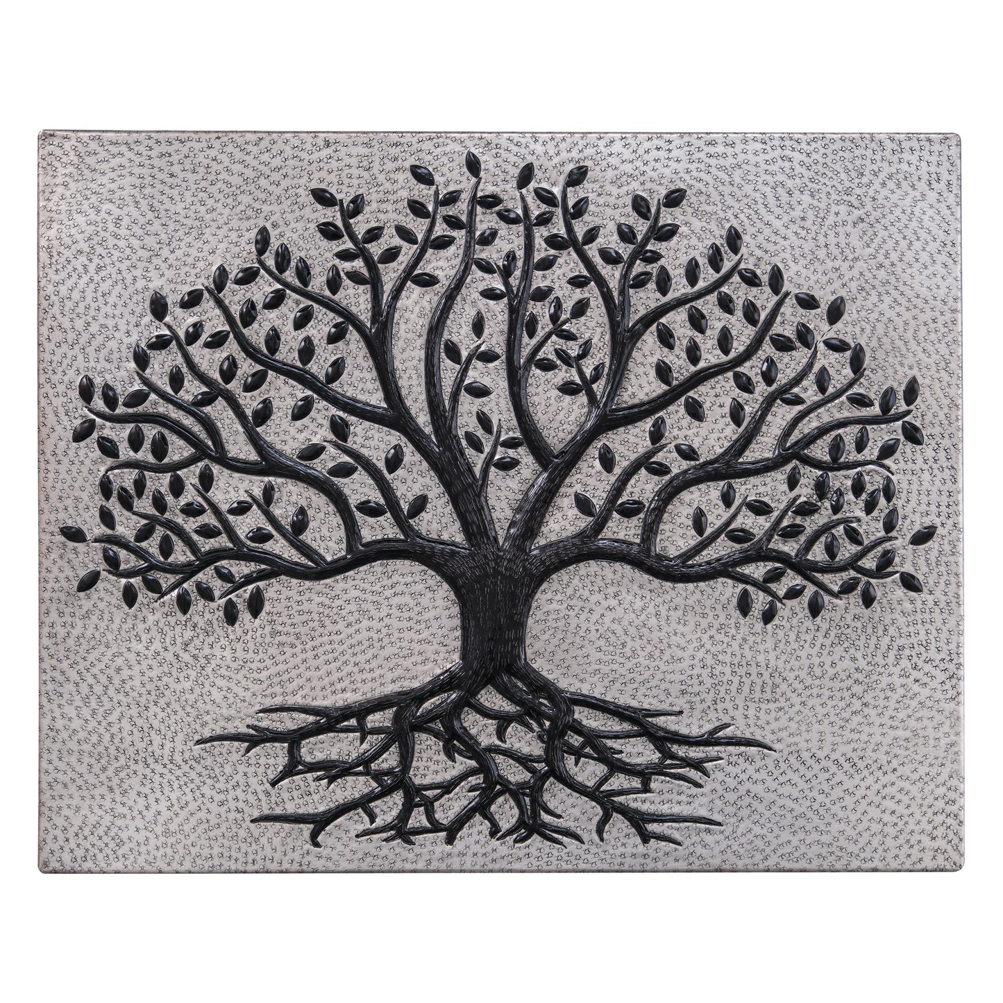 Gray & Black Tree With Roots Backsplash | Contemporary Handmade Copper Kitchen Backsplash Panel - Natuross