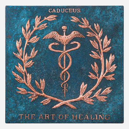 Caduceus Symbol Copper Wall Panel