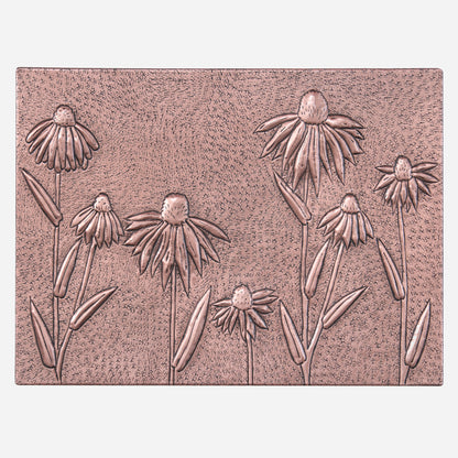 Coneflowers Copper Kitchen Backsplash Tile