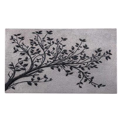 Gray & Black Copper Tree Branches Backsplash | Modern Copper Kitchen Backsplash Panel - Natuross