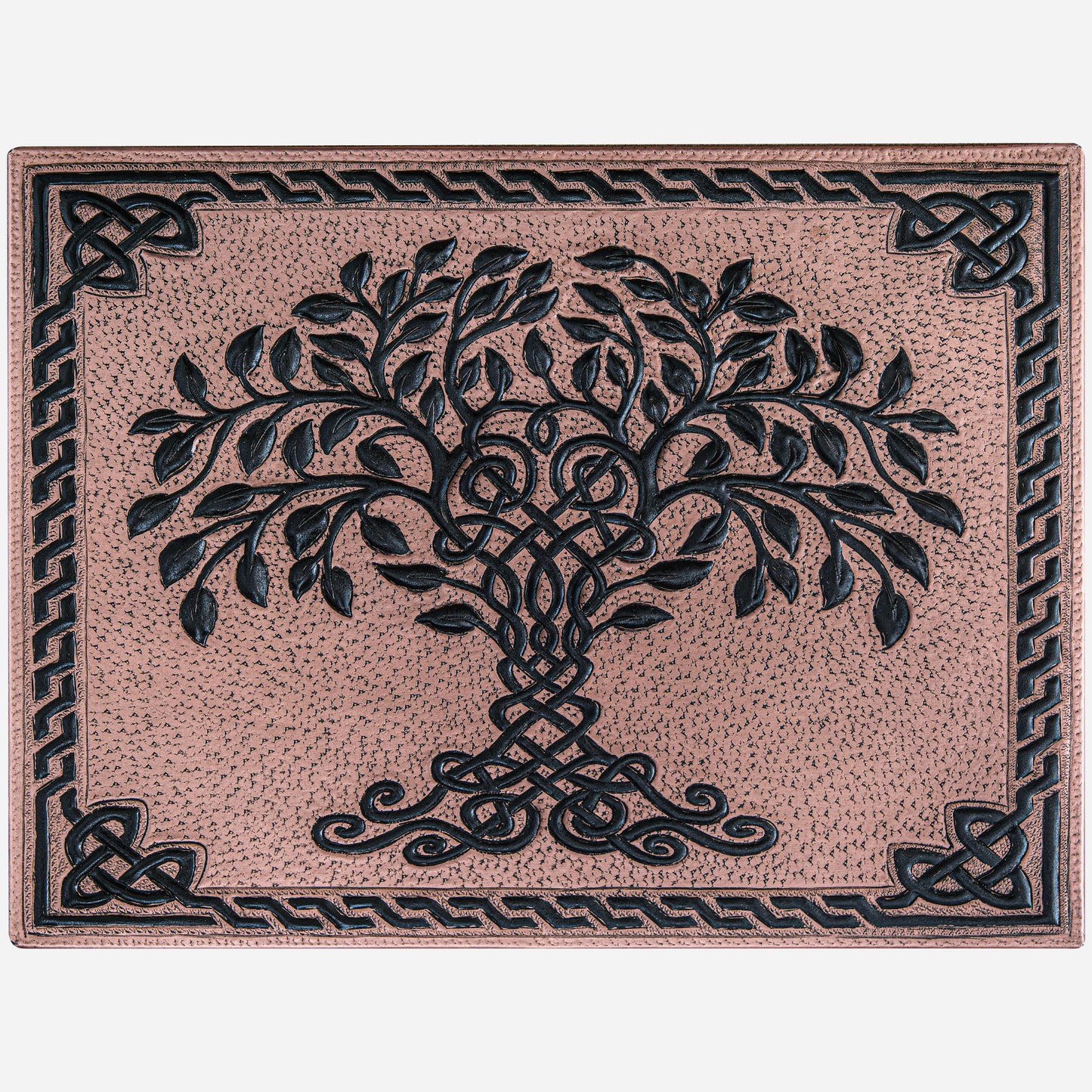 Tree of Life Copper Kitchen Backsplash 12"x16" Copper&Black