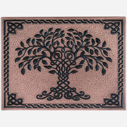 Tree of Life Copper Kitchen Backsplash 12"x16" Copper&Black - Natuross