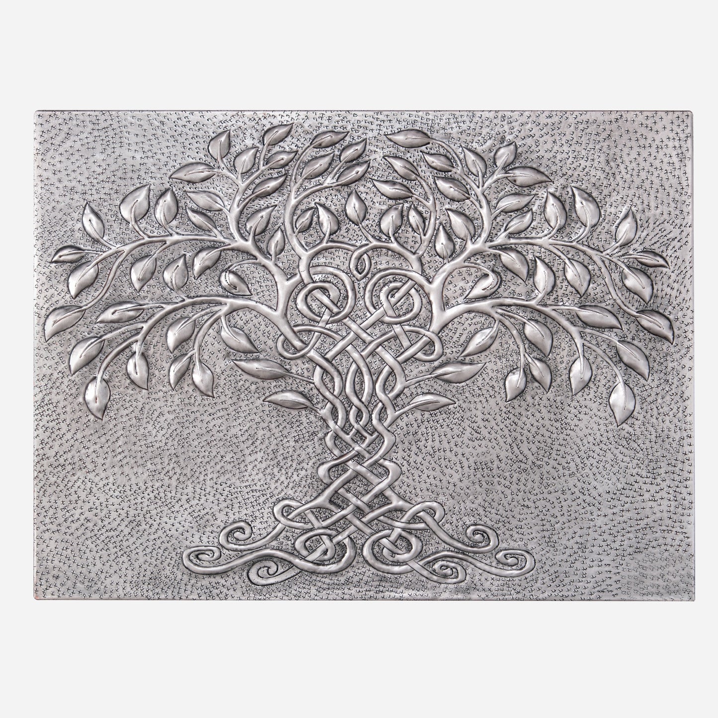 Tree of Life Copper Kitchen Backsplash 17.8x23.6" Gray Patina