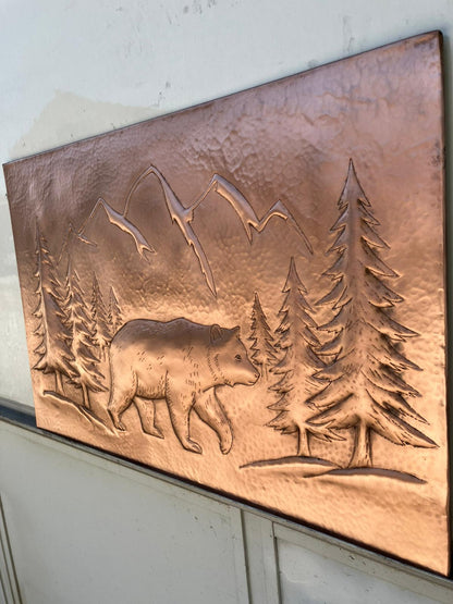 Brown Bear Copper Kitchen Backsplash