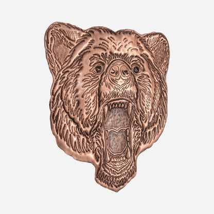 Large Bear Head Copper Wall Art